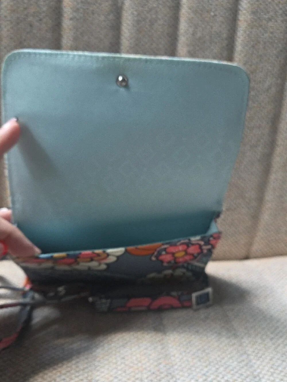 Vera Bradley Quilted Floral Crossbody Wallet - Gray Multi